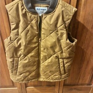 Old Navy Brown Quilted Vest Medium